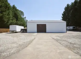 Freshly painted shop and massive parking