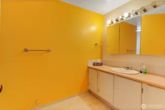 One of three bathrooms