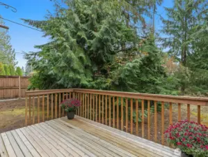 Mature landscaping provides additional privacy and attracts wildlife.