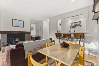 Comfortable dining space to have fun meals with friends.