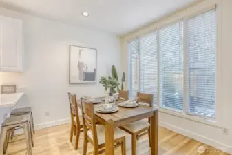 Dining room connected to the newly updated kitchen.