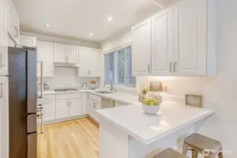 Fully remodeled kitchen.
