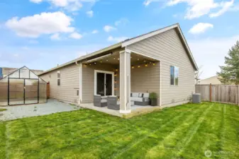 Patio is virtually staged