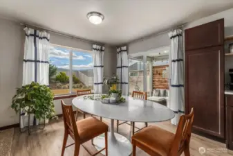 Gorgeous portrait window for plenty of natural lighting and mountain views.