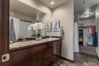 Primary bathroom with shower.