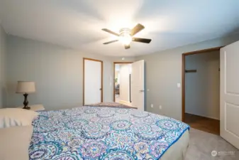 Spacious walk-in closet.