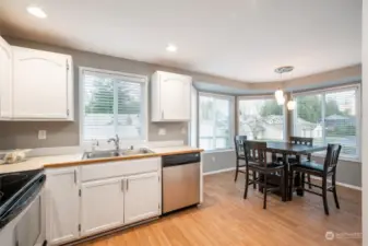 Kitchen with dining space.