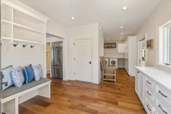 Another look at the built-ins in the mud room.  Tons of storage as you enter the main laundry room.