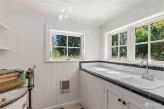 Second laundry room in the home's East wing.