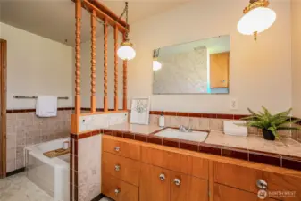 And a large vanity...