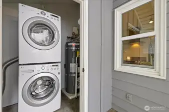 Laundry area in rear, out of sight out of mind convenience...
