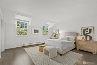 Light and bright primary bedroom...