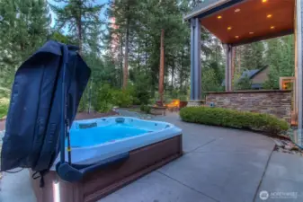 Sunken hot tub with new cover is perfect way to wind down every evening