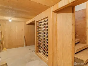 Wine cellar below the kichen area.