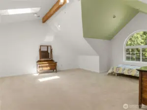 Large bedroom with walk-in closet