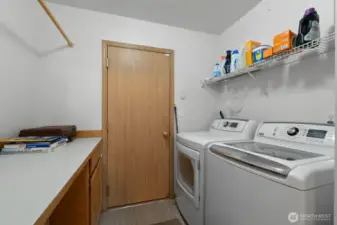 Laundry and entry to the garage.