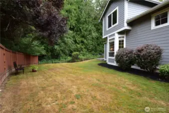 Beautiful and private backyard. Fully fenced.