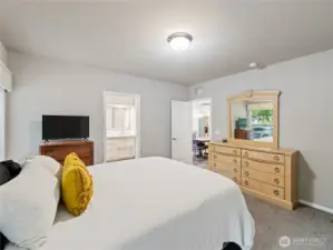 Primary suite separate from the additional bedrooms