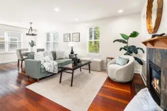 Gorgeous hardwood floors are so inviting.