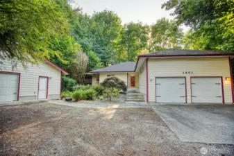 Home and shop both have brand new roof & gutters; hardie siding all around, home has newer (2020) gas furnace and water heater, central vac, and handy concrete sidewalks around full house perimeter, sprinkler system, too.