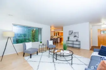 Great flow - living is open to dining room and kitchen.