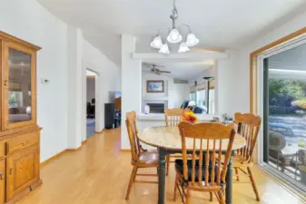 Open concept dining between family room and kitchen!