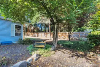 Landscaped and fully fenced backyard