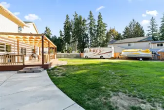 Patio space off the deck