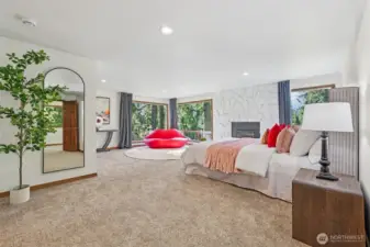 Spacious primary bedroom