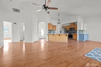 great room and kitchen