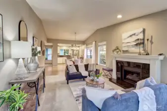 View from the South end of the unit looking North to the front entry.