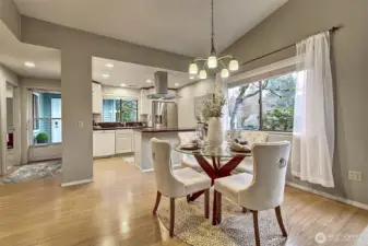 Dining area looking towards the kitchen.