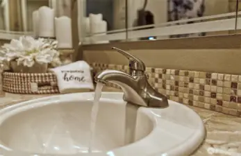 Detail photo of the tile work