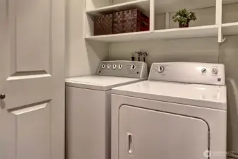 Laundry closet is located in this unit for convenience.