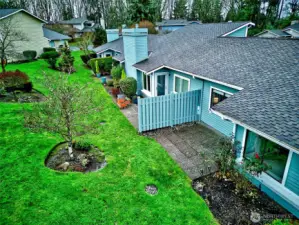 View of the back patio area