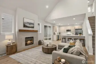 Photos, plans and elevations may be examples representing the community, community  amenities, homes or artist’s renderings that may not accurately represent the actual  condition of a homesite or home as constructed, and may also contain options and  upgrades which are not included in the sale. Trailside Homes reserves the right to make  changes to floor plans, specifications, dimensions, design and elevations without prior  notice. Stated dimensions and square footage, if applicable, are estimated and should  not be used as representations of the home’s actual size