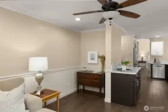 Office area for working from home.