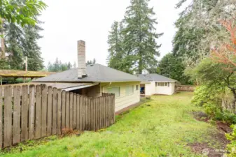 Back of lot looking toward ADU and Main home