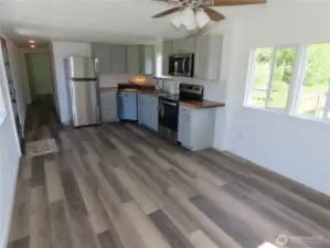 Kitchen next to the Living room