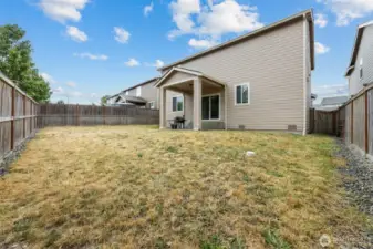 Fully Fenced Back Yard