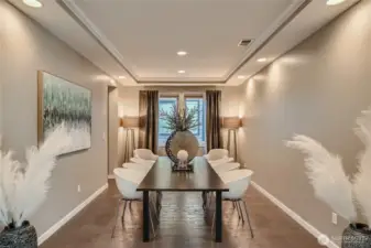 Huge dining room for entertaining. Dimmable lights throughout.