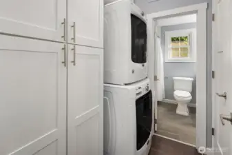 Hallway Laundry and Full Bath