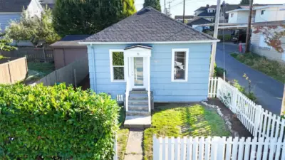 Front Drone View of newer roof