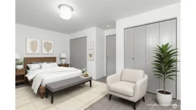 Unit A- Bedroom 1 - Staged Photo