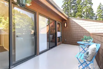 Newly refinished - resurfaced balcony - deck.