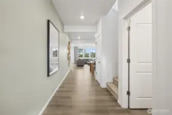 Wide hallway leading you to the rest of your beautiful home.   Pictures are for representational purposes only, colors and features may vary.