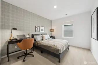 Additional bedroom upstairs features a walk-in closet. Pictures are for representational purposes only, colors and features may vary.