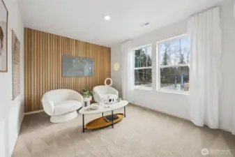 Additional bedroom upstairs.   Pictures are for representational purposes only, colors and features may vary.