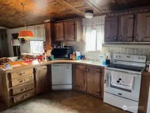 Dishwasher and newer oven.