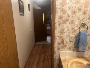 Second bath down hallway to entrance dr.